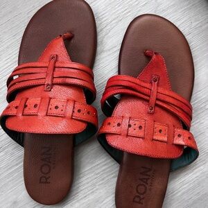 Roan Red Leather Sandals